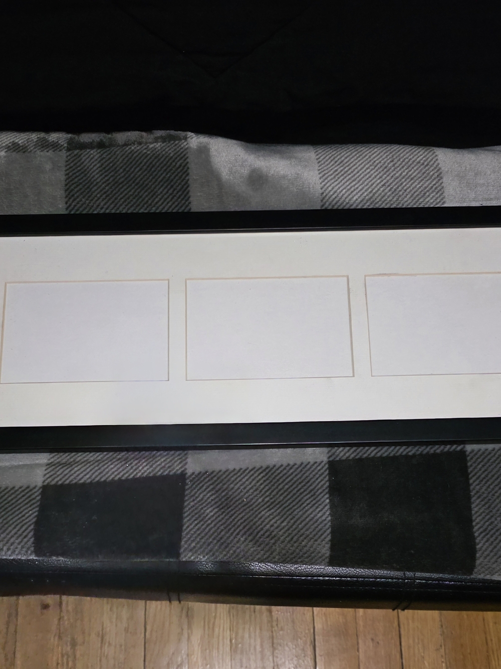 Black Picture Frame with Triple White Mat